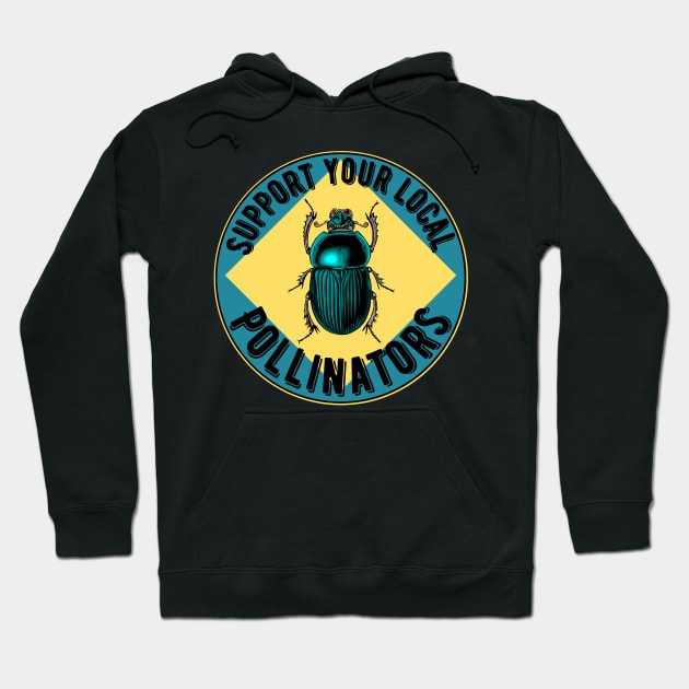 Support Beetle Pollinators Hoodie by Caring is Cool